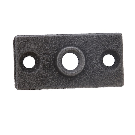 Jones Stephens 3/8in. Cast Iron Pipe Support Ceiling Plate, Plain Finish Black H80375